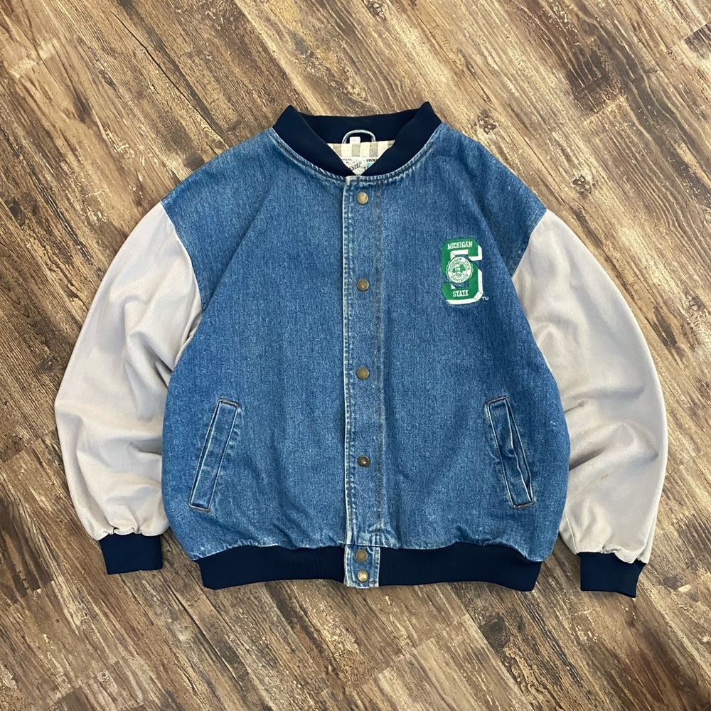 Vintage 1990s Michigan State Denim Gruff Sparty Jacket
Men’s Size Medium - Picture 2 of 11